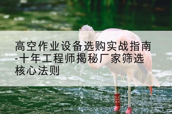 播州剪叉式升降机厂家-高空作业设备选购实战指南-十年工程师揭秘厂家筛选核心法则